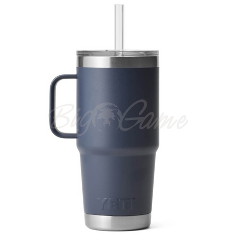 Термокружка YETI Rambler Straw Mug 710 цвет Navy фото 3