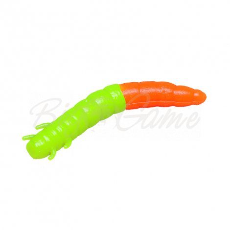 Червь SOOREX PRO King Worm запах сыр 55 мм (7 шт.) цв. 311 Chartreuse/Orange фото 1