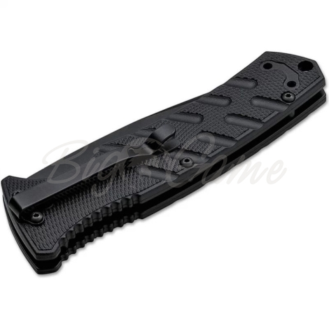 Нож складной автоматический BOKER Strike Tanto сталь AUS-8 рукоять Алюминий цв. Черный фото 2