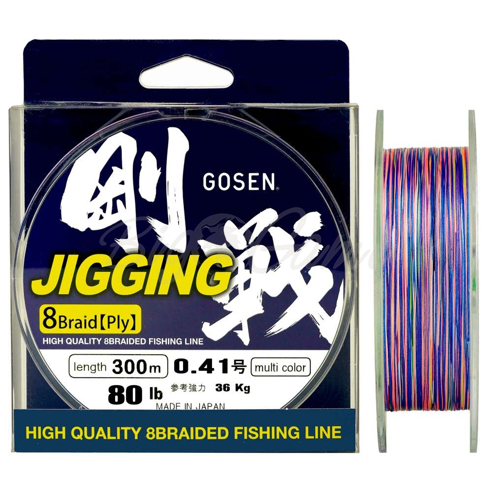 Купить плетенку GOSEN Jigging 8 Braid PE 300 м цв. Разноцветный #2.5 в  интернет магазине  в Уфе