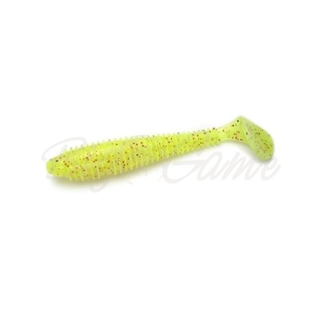 Виброхвост KEITECH Swing Impact FAT 2,8" (8 шт.) цв. PAL #01 Chartreuse Red Flake фото 1