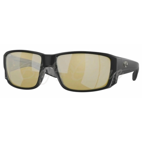 Очки поляризационные COSTA DEL MAR Tuna Alley Pro 580G цв. Matte Black цв. ст. Sunrise Silver Mirror фото 1