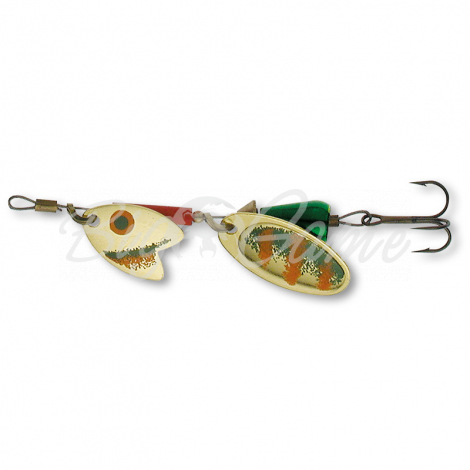 Блесна вращающаяся MEPPS Trout Tandem (блистер) № 1 цв. Gold / Green / Orange фото 1