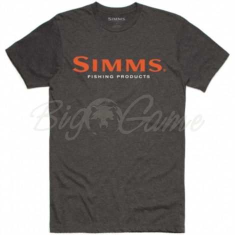 Футболка SIMMS Logo T-Shirt цвет Charcoal Heather фото 1
