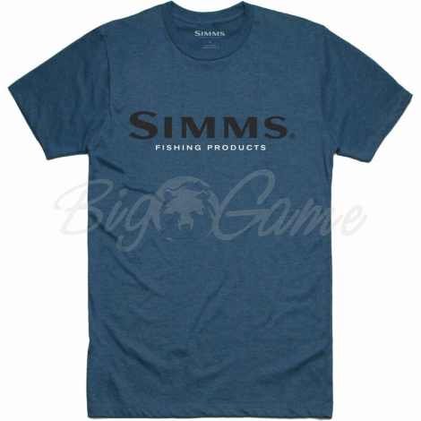 Футболка SIMMS Logo T-Shirt S19 цвет Steel Blue Heather фото 1
