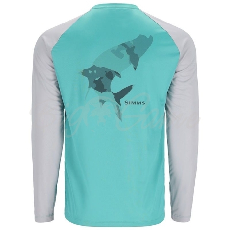 Термокофта SIMMS Tech Tee - Artist Series цвет Tarpon / Sea Breeze / Sterling фото 2