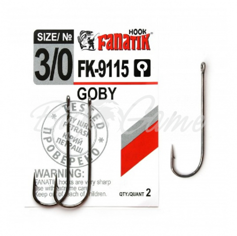 Крючок одинарный FANATIK FK-9115 Goby № 3/0 (2 шт.) фото 1
