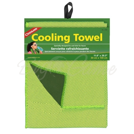 Полотенце COGHLAN'S Cooling Towel охлаждающее цв. Lime green/forest green фото 2