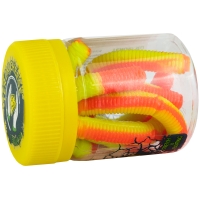 Червь TERUKI Roy 6,5 см (7 шт.) зап. сыр цв. Chartreuse/Orange превью 2