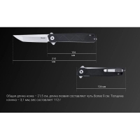 Нож складной RUIKE Knife P127-B цв. Черный превью 2