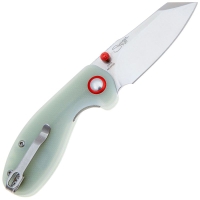 Нож складной полуавтоматический CJRB Maileah сталь AR-RPM9 рукоять стеклотекстолит G10 цв. Серый превью 4