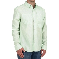 Рубашка SIMMS Double Haul LS Shirt цвет Lt.Green Texture Wave Print превью 4