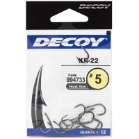 Крючок одинарный DECOY Kr-22 № 5 Black Nickeled (12 шт.) превью 2