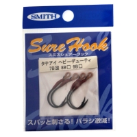 Крючок одинарный SMITH Sure Hook Heavy Duty Vertical № 8B цв. черный (4 шт.)