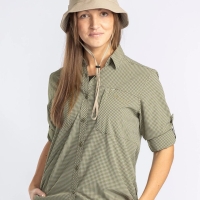 Рубашка PINEWOOD WS Insectsafe Shirt цвет Pine Green / Offwhite превью 2