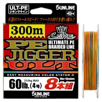 Плетенка SUNLINE SaltiMate PE Jigger ULT 8 Braid многоцветная 300 м #4