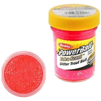 Паста BERKLEY PowerBait Extra Scent Glitter TroutBait  цв. Флюоресцентный красный превью 1