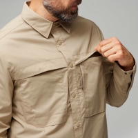 Рубашка FJALLRAVEN Abisko Trail Shirt LS цвет Fossil превью 7