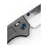 Нож складной BENCHMADE Narrows Gray Titanium цв. Silver / Blue превью 3