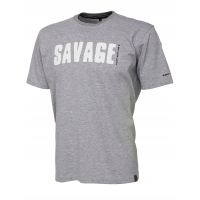 Футболка SAVAGE GEAR Simply Savage Tee цвет светло-серый меланж