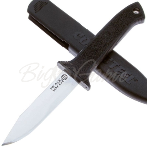 Нож с фиксированным клинком COLD STEEL Peace Maker III Нержавеющая сталь рукоять Полипропилен цв. Черный фото 4