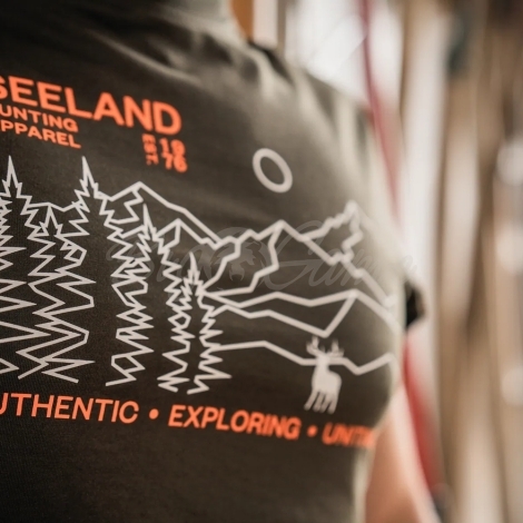 Футболка SEELAND Landscape T-shirt цвет Pine green фото 7