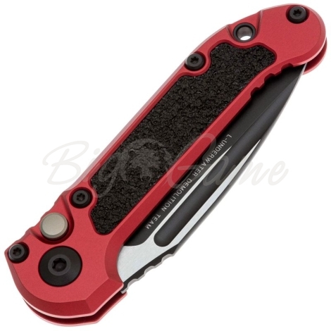 Нож складной автоматический MICROTECH LUDT Gen 3 сталь M390MK рукоять Алюминий цв. Бордовый фото 2