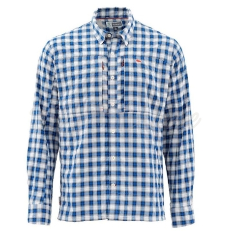 Рубашка SIMMS Bugstopper LS Shirt цвет Plaid Admiral Blue фото 1