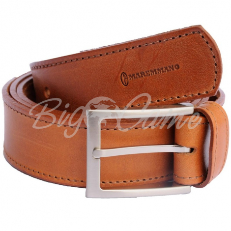 Ремень MAREMMANO 13100 Leather Belt For Trouser 3,5 см цв. Коричневый фото 1
