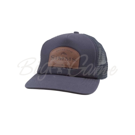 Кепка SIMMS Leather Patch Trucker цвет Admiral Blue фото 1