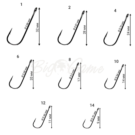 Крючок одинарный CRAZY FISH Round Bent Joint Hook №4 (10 шт.) фото 4