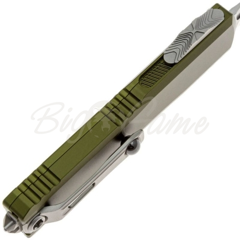 Нож складной автоматический MICROTECH Ultratech T/E Gen IV сталь M390MK рукоять Алюминий 6061-T6 цв. Зеленый фото 4