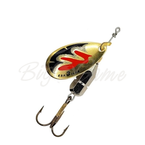 Блесна вращающаяся РЫБОЛОВ-ОЛТА Esa № 3 8,5 г цв. Gold / Red-Black фото 1