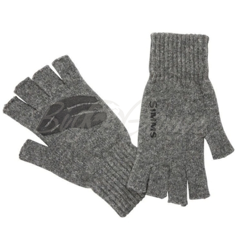 Перчатки SIMMS Wool 1/2 Finger Glove цвет Steel фото 1