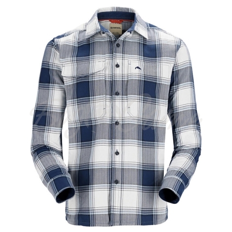 Рубашка SIMMS Guide Flannel цвет Navy / White Dimensional Buffalo фото 1