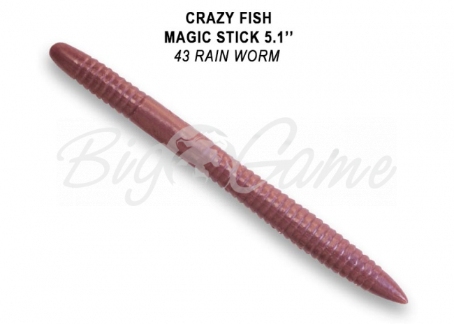Червь CRAZY FISH Magic Stick 5,1" (8 шт.) зап. кальмар, код цв. 43 фото 1