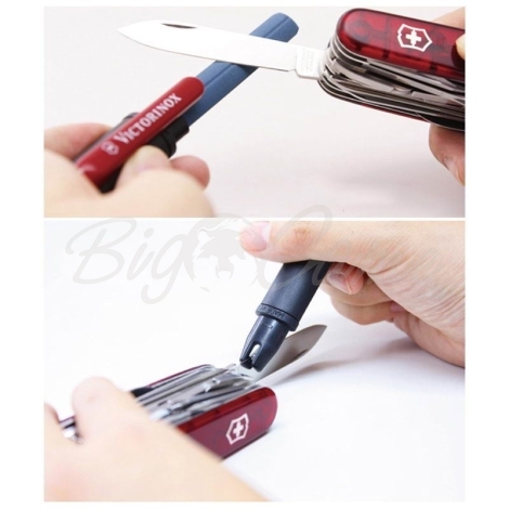 Точилка VICTORINOX Dual-Knife для перочинных ножей 14 см, цв. черный/красный, блистер фото 2