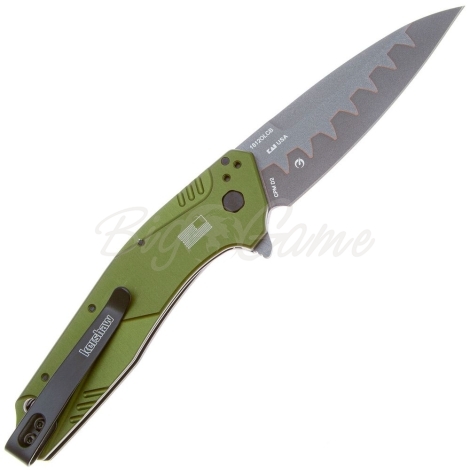 Нож складной KERSHAW Dividend CPM D2/N690 рукоять Алюминий 6061-Т6 цв. Олива фото 4