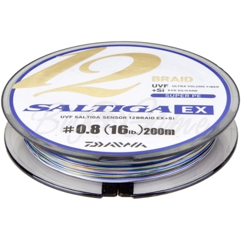 Плетенка DAIWA UVF Saltiga Sensor 12 Braid EX+Si 200м цв. Многоцветный # 0,8 фото 2