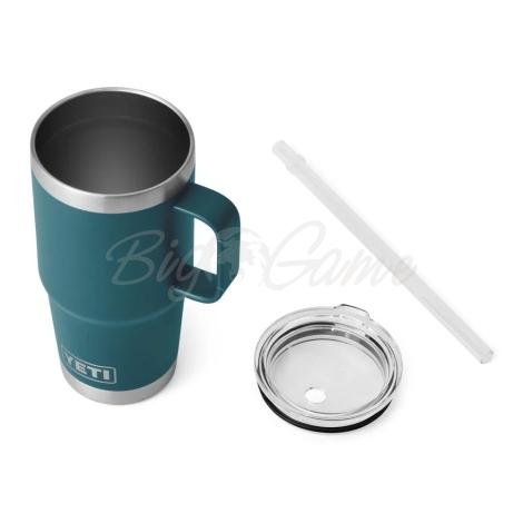Термокружка YETI Rambler Straw Mug 710 цвет Agave Teal фото 2