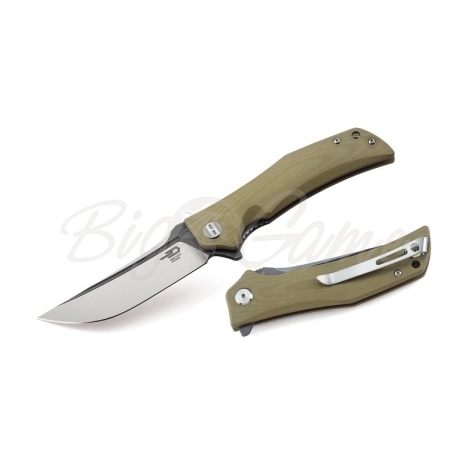 Нож складной BESTECH Scimitar сталь D2 рукоять G-10 бежевая фото 4