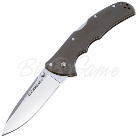 Нож складной полуавтоматический COLD STEEL Code-4 Clip Point сталь CPM S35VN рукоять Алюминий цв. Серый фото 1