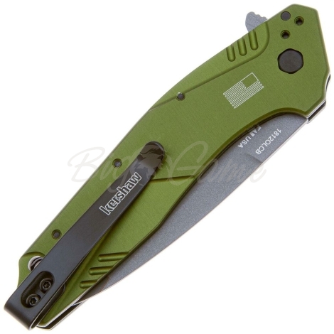 Нож складной KERSHAW Dividend CPM D2/N690 рукоять Алюминий 6061-Т6 цв. Олива фото 2