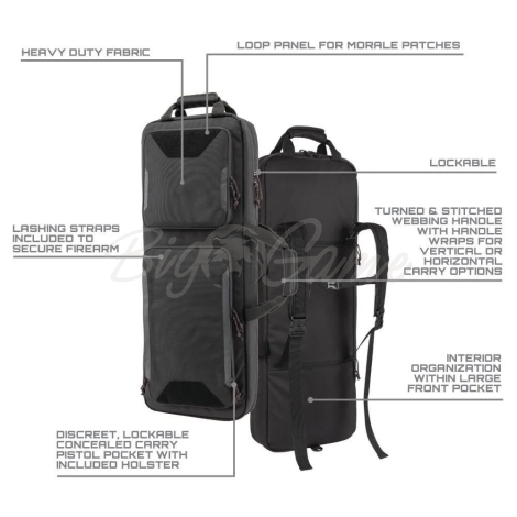 Чехол для оружия ALLEN TAC SIX Lockable Cohort Vertical Tactical Gun Case цвет Black фото 3