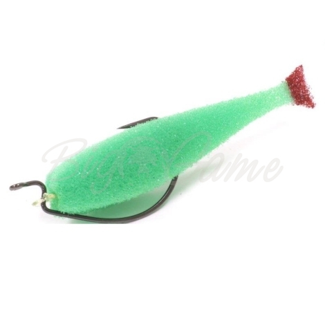 Поролоновая рыбка LEX Classic Fish 12 OF2 GB (зеленое тело / красный хвост) фото 1