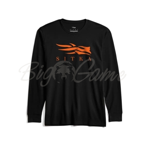 Лонгслив SITKA Icon LS Tee цвет Black / Ultra Orange фото 1