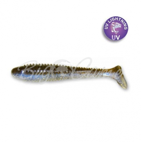 Виброхвост CRAZY FISH Vibro Fat 4" (4 шт.) зап. кальмар, код цв. 3d фото 1