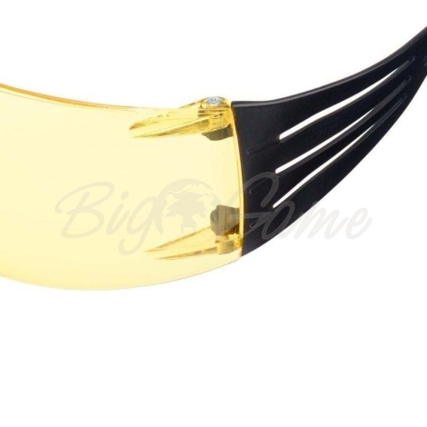 Очки баллистические 3M PELTOR SecureFit 403 Amber AS/AF открытые, жёлтые, дужки чёрные фото 2