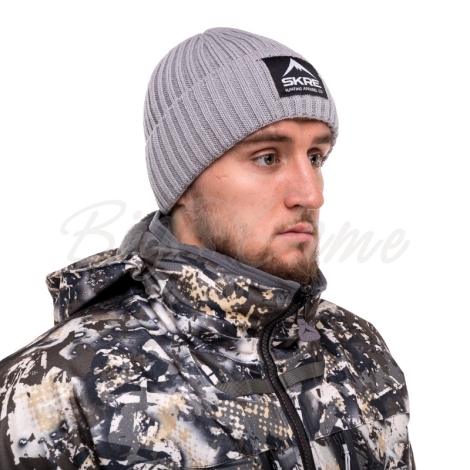 Шапка SKRE Cuffed Fleece Beanie цвет серый фото 2