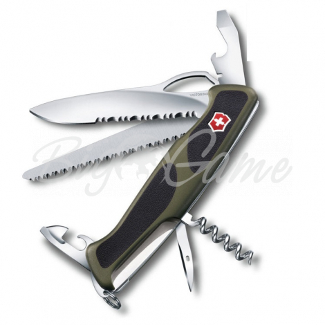 Нож VICTORINOX RangerGrip 179 130мм 12 функций цв. Зеленый / черный фото 1